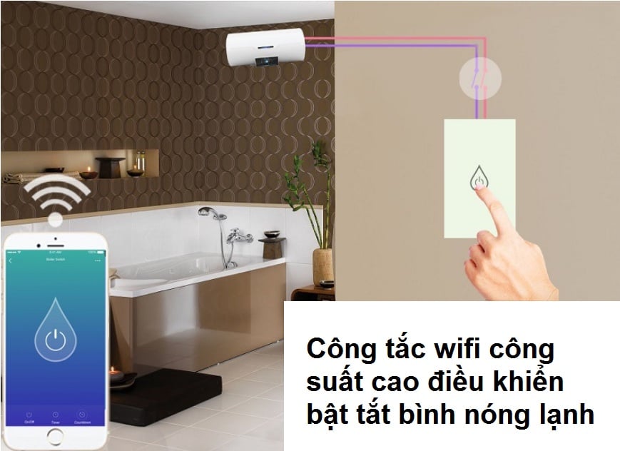 Công tắc công suất cao Tuya 16A lắp bình nóng lạnh 7 Công tắc công suất cao Tuya 16A lắp bình nóng lạnh 2