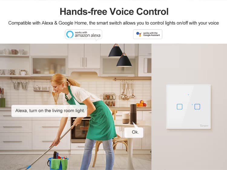 Công tắc thông minh Sonoff TX, bật tắt từ xa, hỗ trợ Google Home và Alexa 12