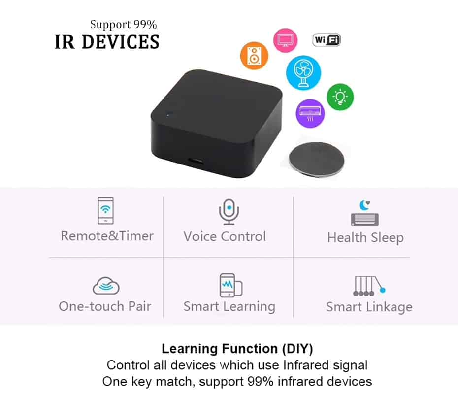 Trung tâm điều khiển hồng ngoại Tuya S06 Wifi IR Remote Control 36