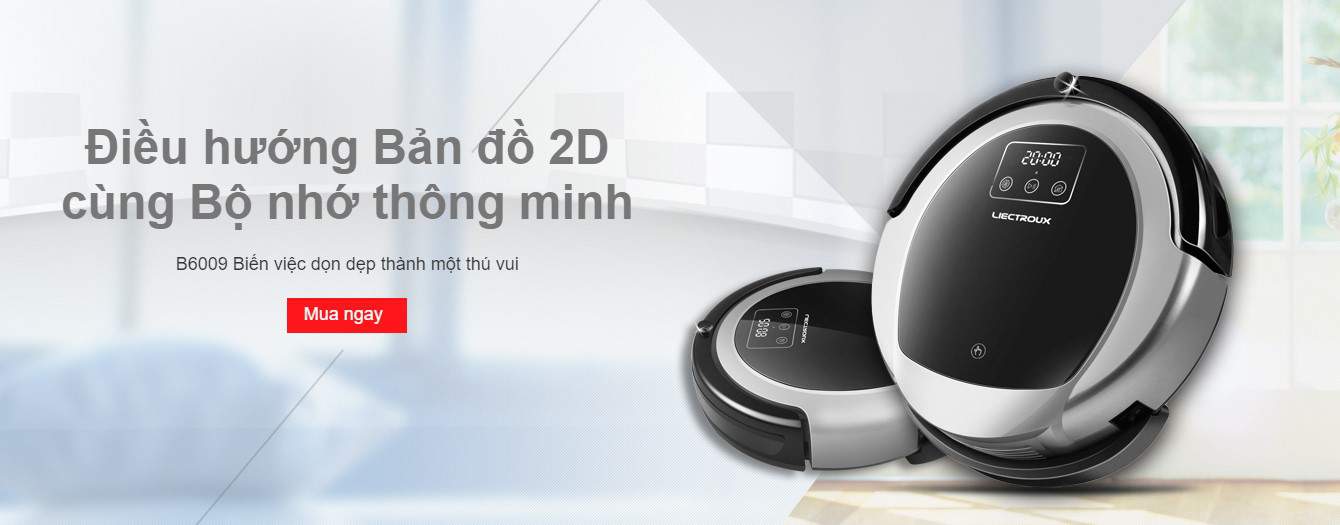 Robot hút bụi lau nhà Liectroux B6009 của Đức 11