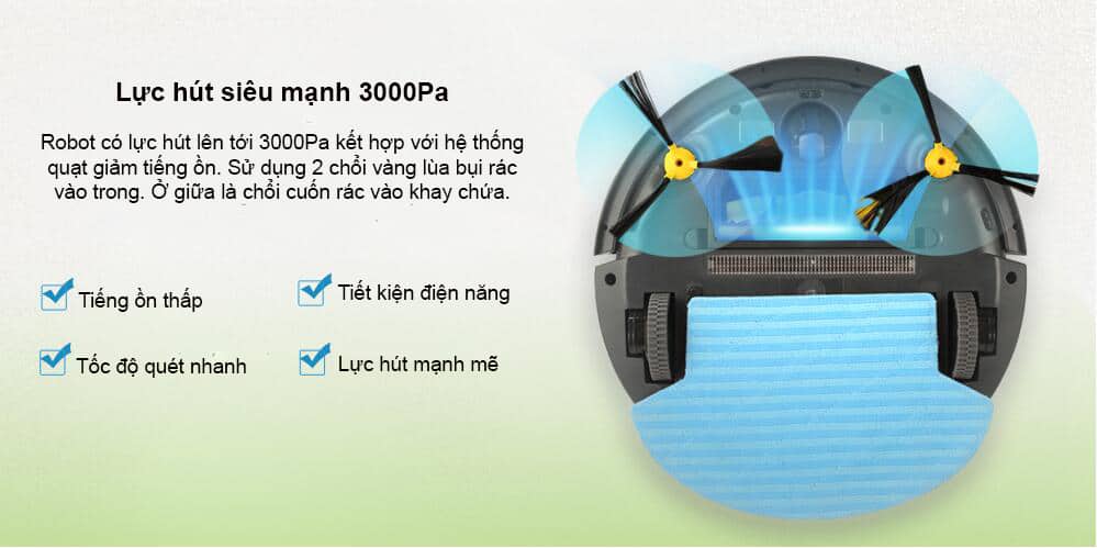 Robot hút bụi lau nhà Liectroux B6009 của Đức 20