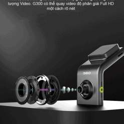 Camera hành trình Xiaomi Qihoo 360 G300H Dash Cam quốc tế mới 4 G300h Ghi Hình Full Hd 510x578