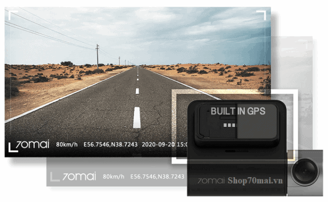Camera hành trình Xiaomi 70mai A500S 2 mắt ghi hình trước sau 43