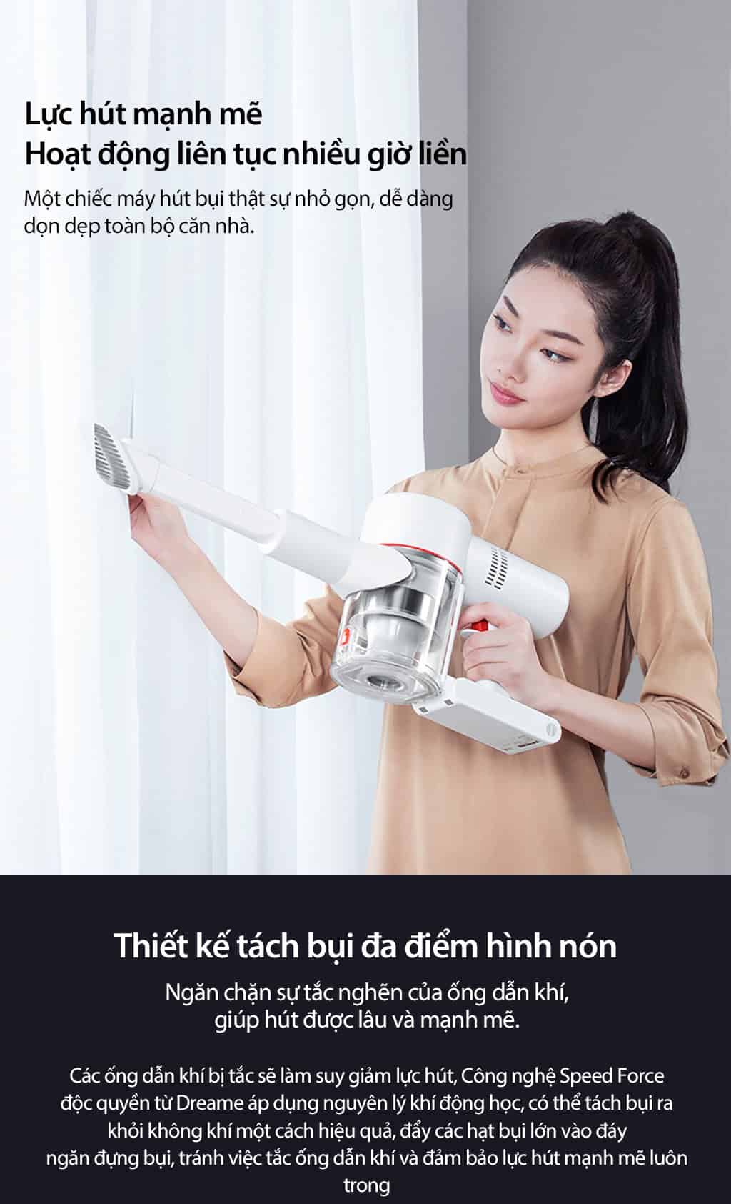 Máy hút bụi cầm tay thông minh Dreame V9 120