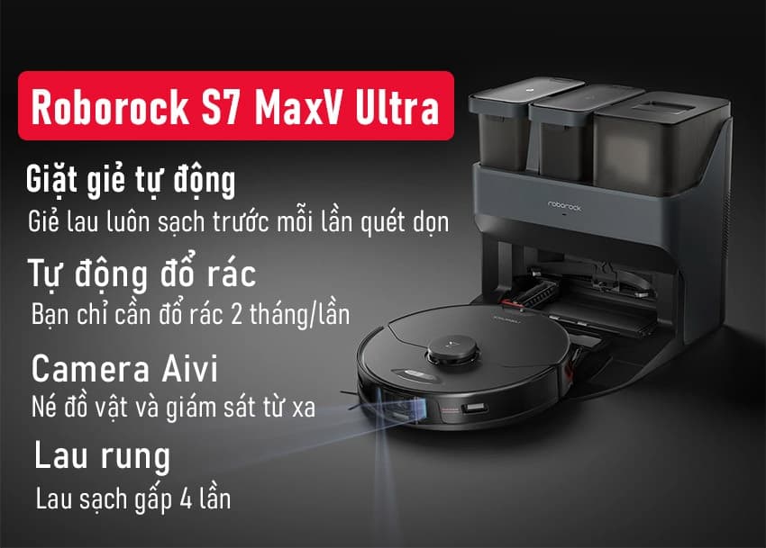 Robot Hút Bụi Lau Nhà Roborock S7 MaxV I S7 Max Ultra 63