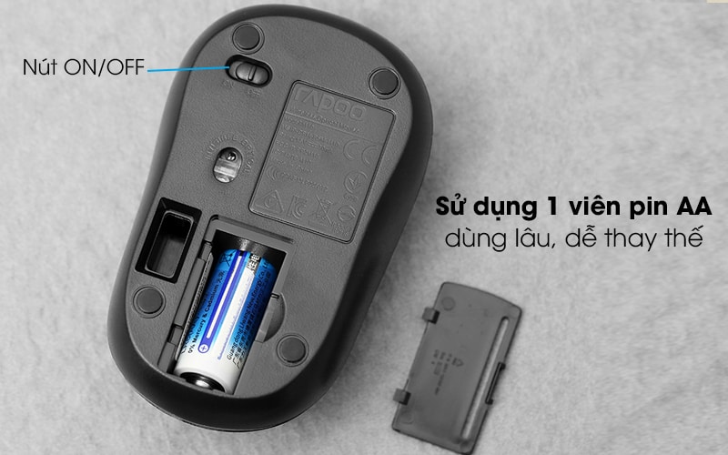 CHUỘT MÁY TÍNH KHÔNG DÂY RAPOO M10 PLUS 2.4G WIRELESS 5