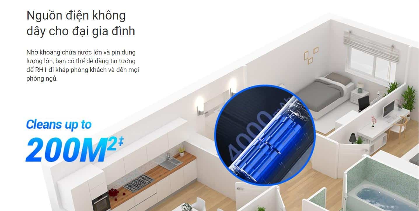 MÁY HÚT BỤI EZVIZ RH1 THÔNG MINH VỆ SINH LÀM SẠCH MỌI GÓC CẠNH 46