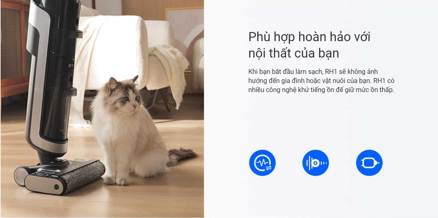 MÁY HÚT BỤI EZVIZ RH1 THÔNG MINH VỆ SINH LÀM SẠCH MỌI GÓC CẠNH 48