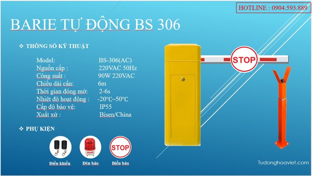 Barrier tự động Bisen Bs306 - Barie Giá Rẻ Đà Nẵng 16